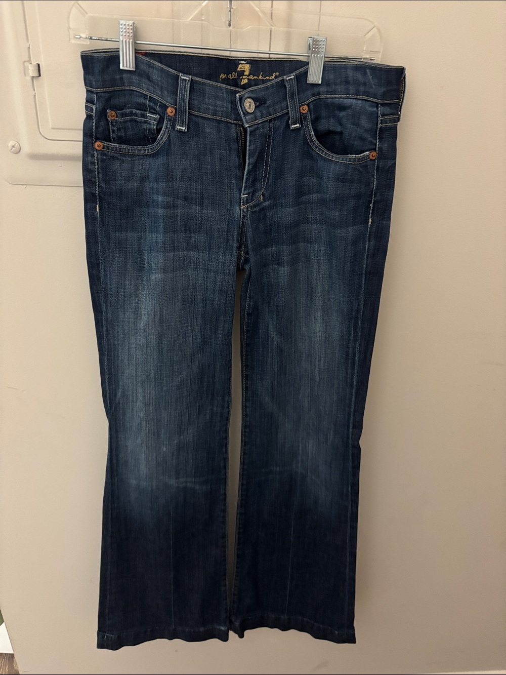 Seven for all mankind dojo jeans 26 medium blue denim bootcut jeans